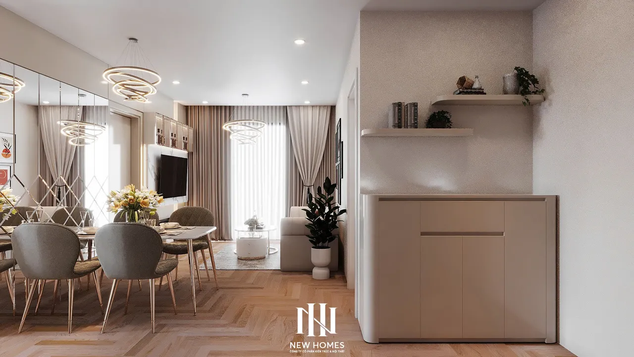 Căn 2PN Hiện đại — 90 Láng Hạ — sảnh – lối vào, thiết kế 3d