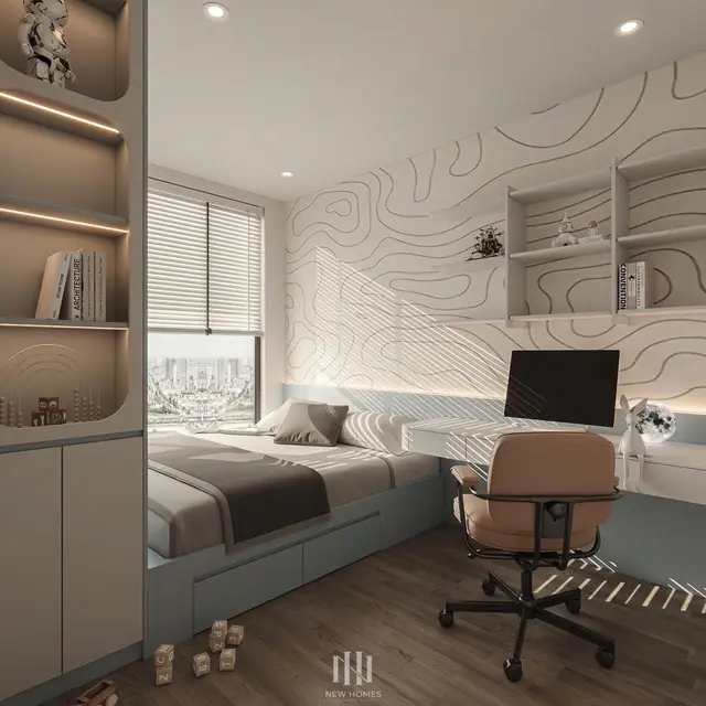 Phòng ngủ 2 — Căn 2PN Hiện đại — Canopy Vinhomes Smart City