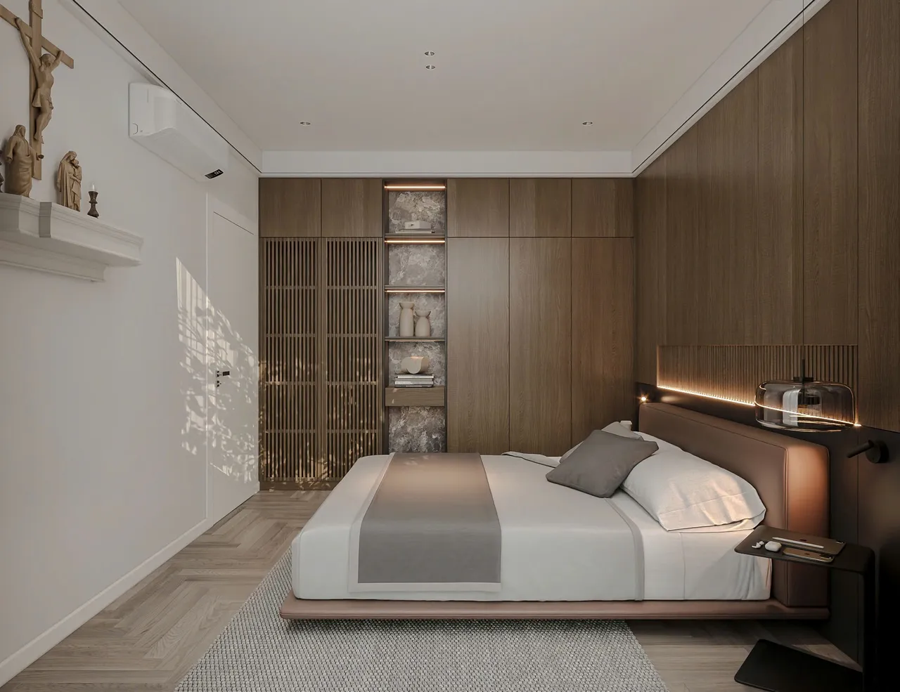 Mẫu nội thất Hiện đại — Chi nhánh Hải Dương — phòng ngủ 2, thiết kế 3d
