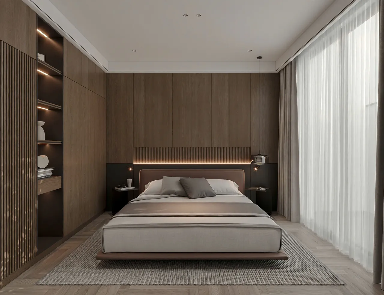 Mẫu nội thất Hiện đại — Chi nhánh Hải Dương — phòng ngủ 2, thiết kế 3d