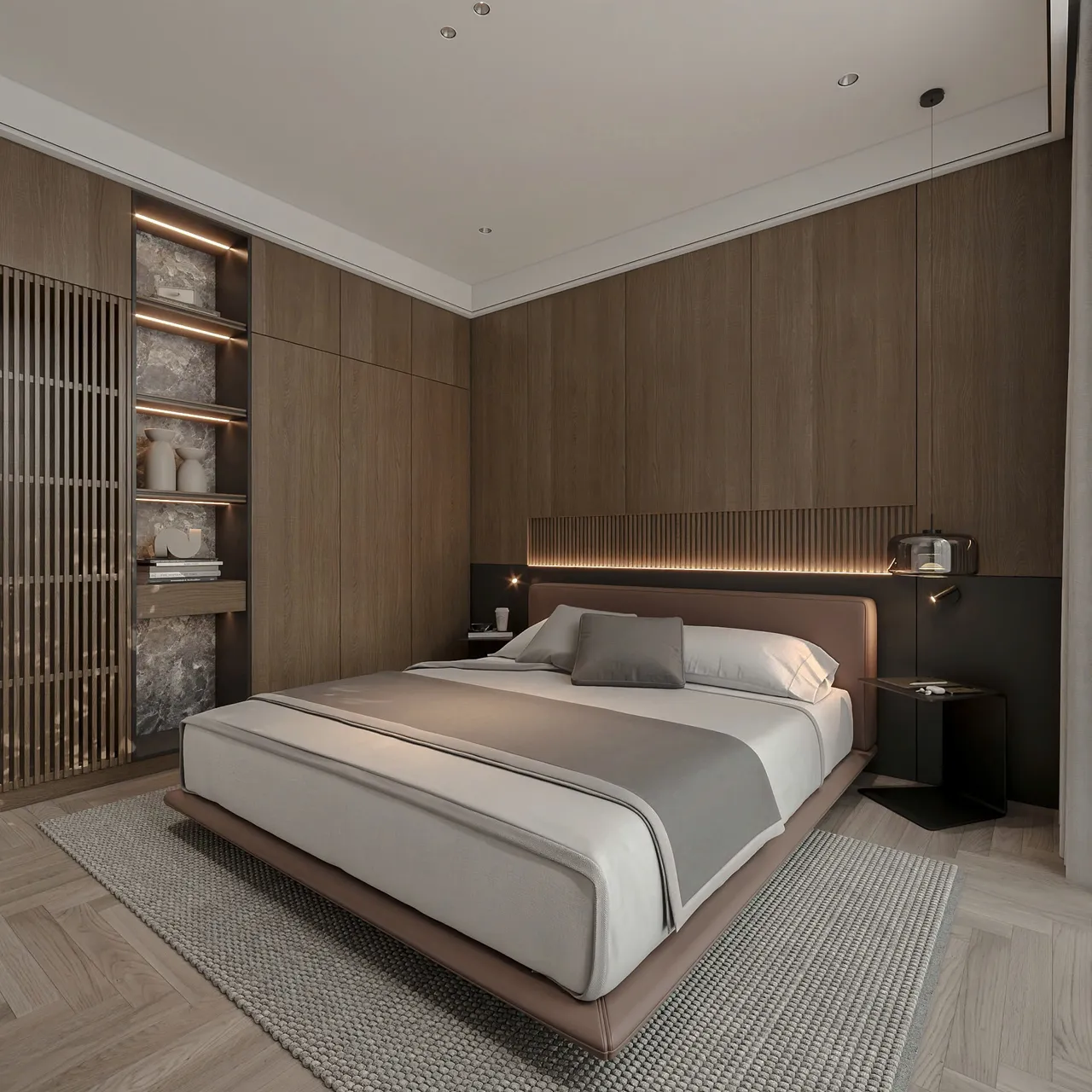 Mẫu nội thất Hiện đại — Chi nhánh Hải Dương — phòng ngủ 2, thiết kế 3d