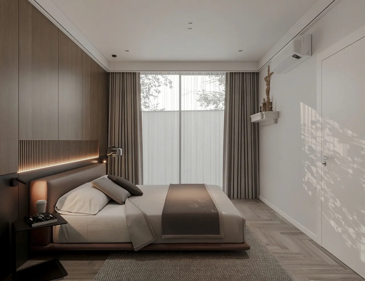 Mẫu nội thất Hiện đại — Chi nhánh Hải Dương — phòng ngủ 2, thiết kế 3d