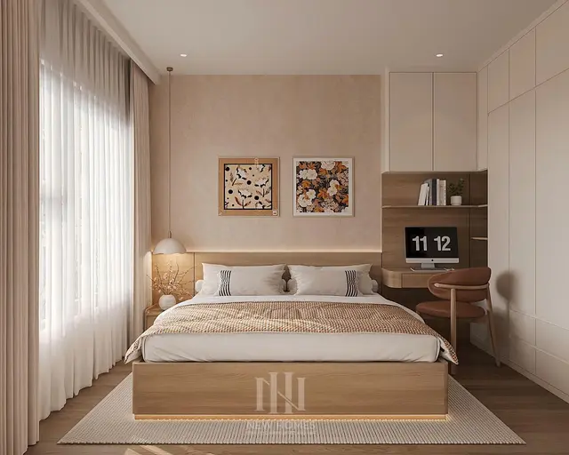 Phòng ngủ master — Căn 2PN Hiện đại — GS5 Vinhomes Smart City