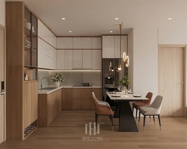 Bếp – phòng ăn — Căn 2PN Hiện đại — GS5 Vinhomes Smart City