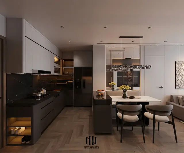 Bếp – phòng ăn — Căn 2PN Hiện đại — GS5 Vinhomes Smart City