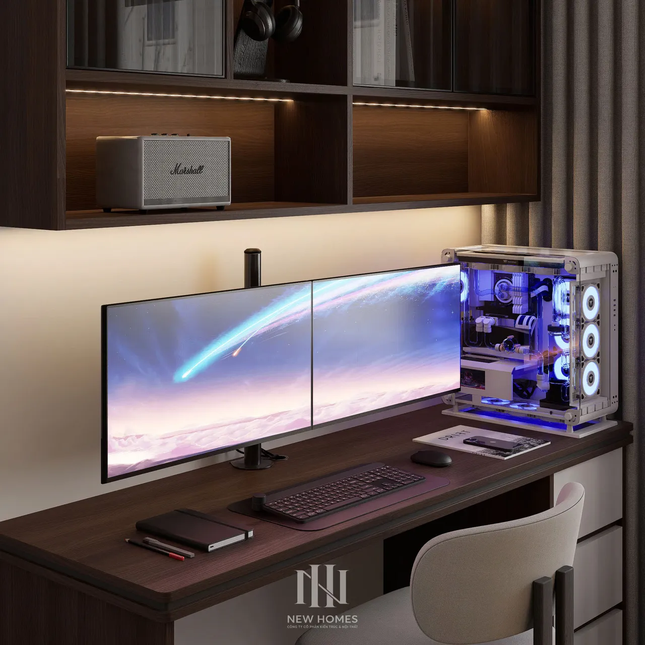 Căn 3PN Hiện đại — GS5 Vinhomes Smart City — phòng ngủ 2, thiết kế 3d