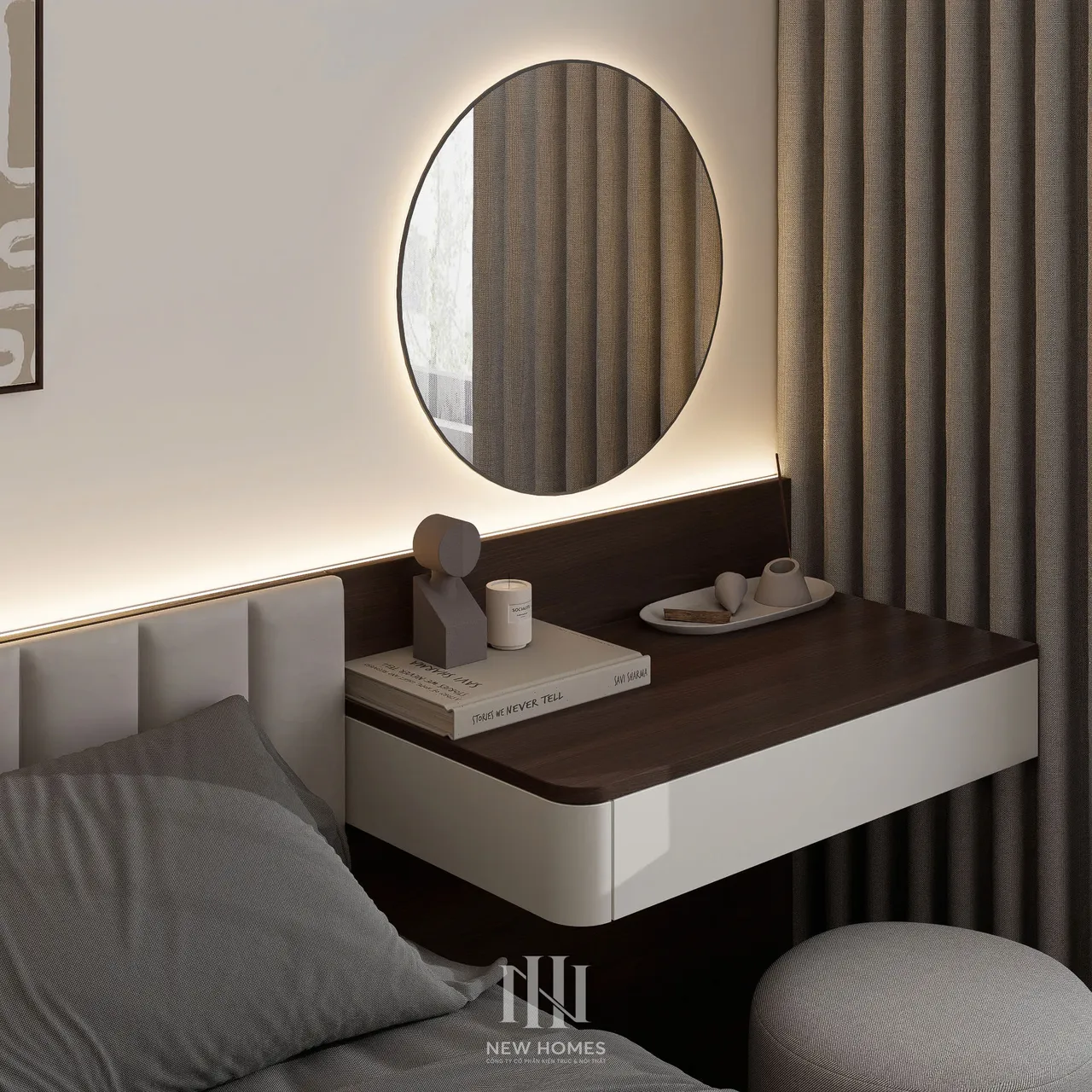 Căn 3PN Hiện đại — GS5 Vinhomes Smart City — phòng ngủ master, thiết kế 3d