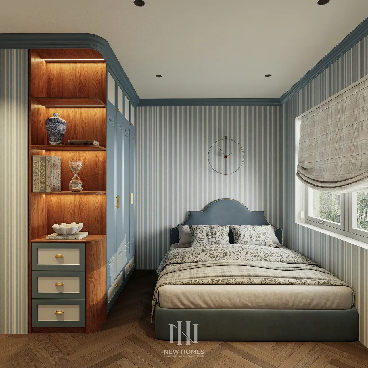 Căn 2PN — GS6 Vinhomes Smart City — phòng ngủ 2, thiết kế 3d