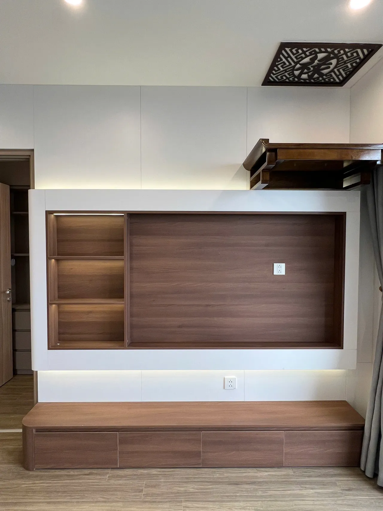 Căn 3PN Hiện đại — GS6 Vinhomes Smart City — phòng khách, hoàn thiện thực tế