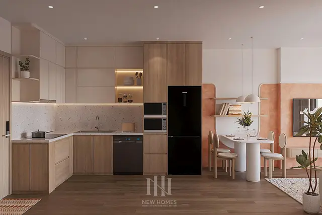 Bếp – phòng ăn — Căn 2PN Hiện đại — GS6 Vinhomes Smart City