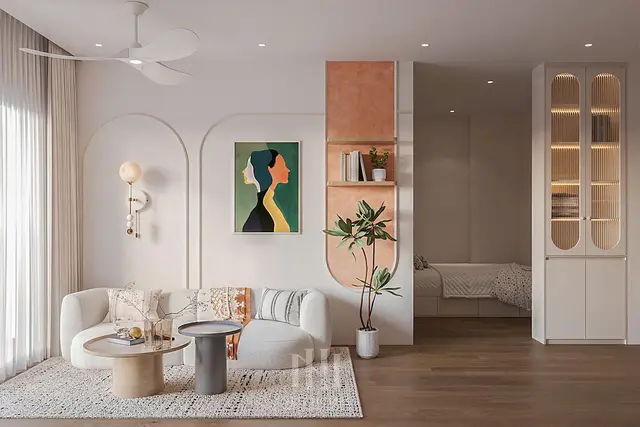 Phòng khách — Căn 2PN Hiện đại — GS6 Vinhomes Smart City