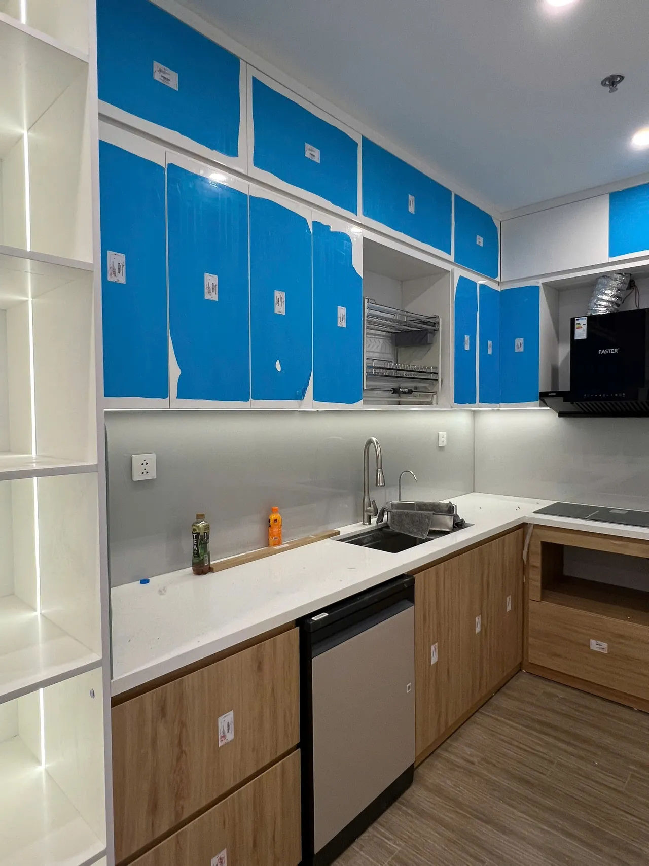 Căn 1PN Hiện đại — GS6 Vinhomes Smart City — bếp – phòng ăn, hoàn thiện thực tế