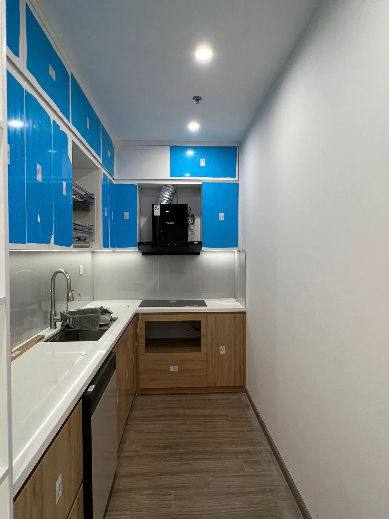 Căn 1PN Hiện đại — GS6 Vinhomes Smart City — bếp – phòng ăn, hoàn thiện thực tế