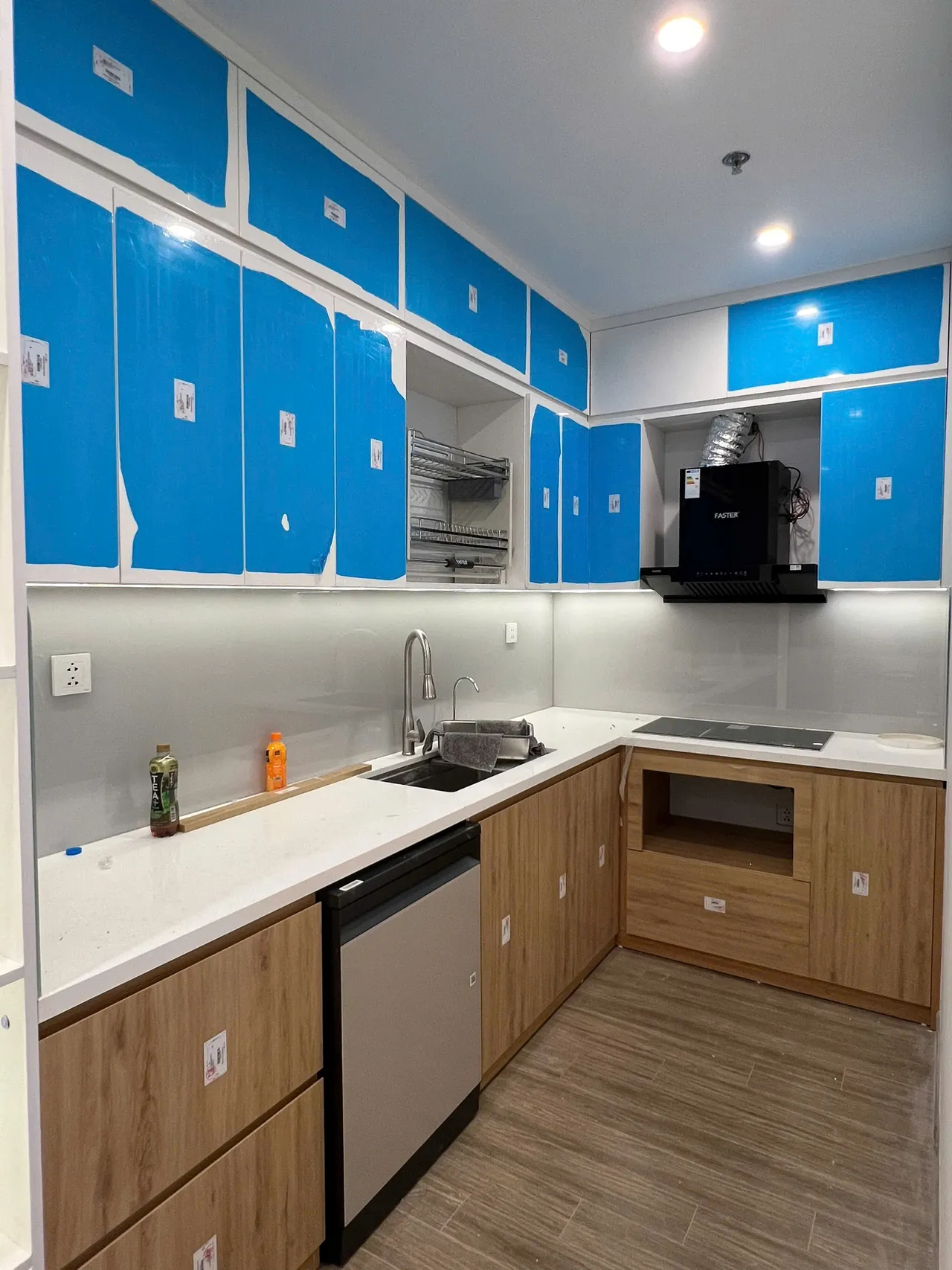 Căn 1PN Hiện đại — GS6 Vinhomes Smart City — bếp – phòng ăn, hoàn thiện thực tế