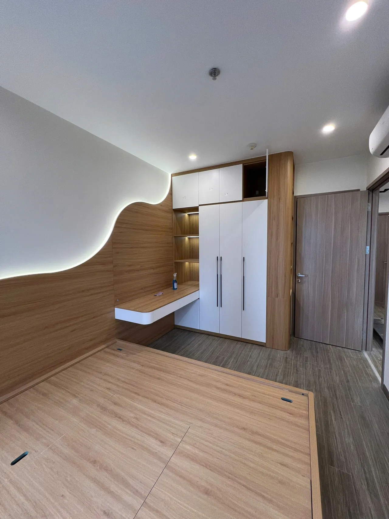 Căn 1PN Hiện đại — GS6 Vinhomes Smart City — phòng ngủ master, hoàn thiện thực tế