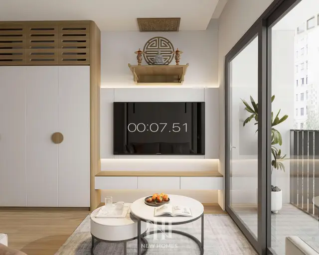 Phòng khách — Căn 1PN Hiện đại — GS6 Vinhomes Smart City