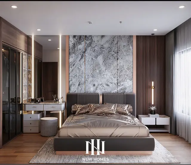 Phòng ngủ master — Căn 2PN Hiện đại — GS6 Vinhomes Smart City