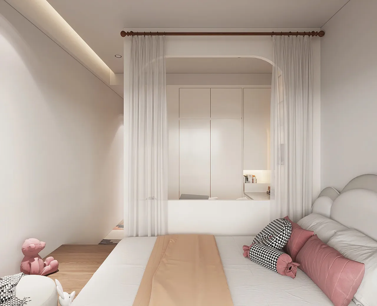 Mẫu nội thất Hiện đại — Hoà Bình Green City — phòng ngủ 2, thiết kế 3d