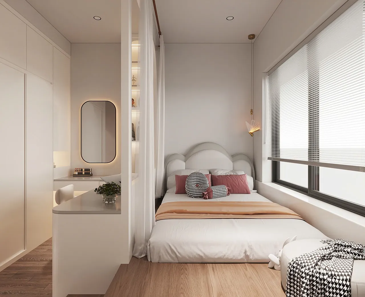Mẫu nội thất Hiện đại — Hoà Bình Green City — phòng ngủ 2, thiết kế 3d