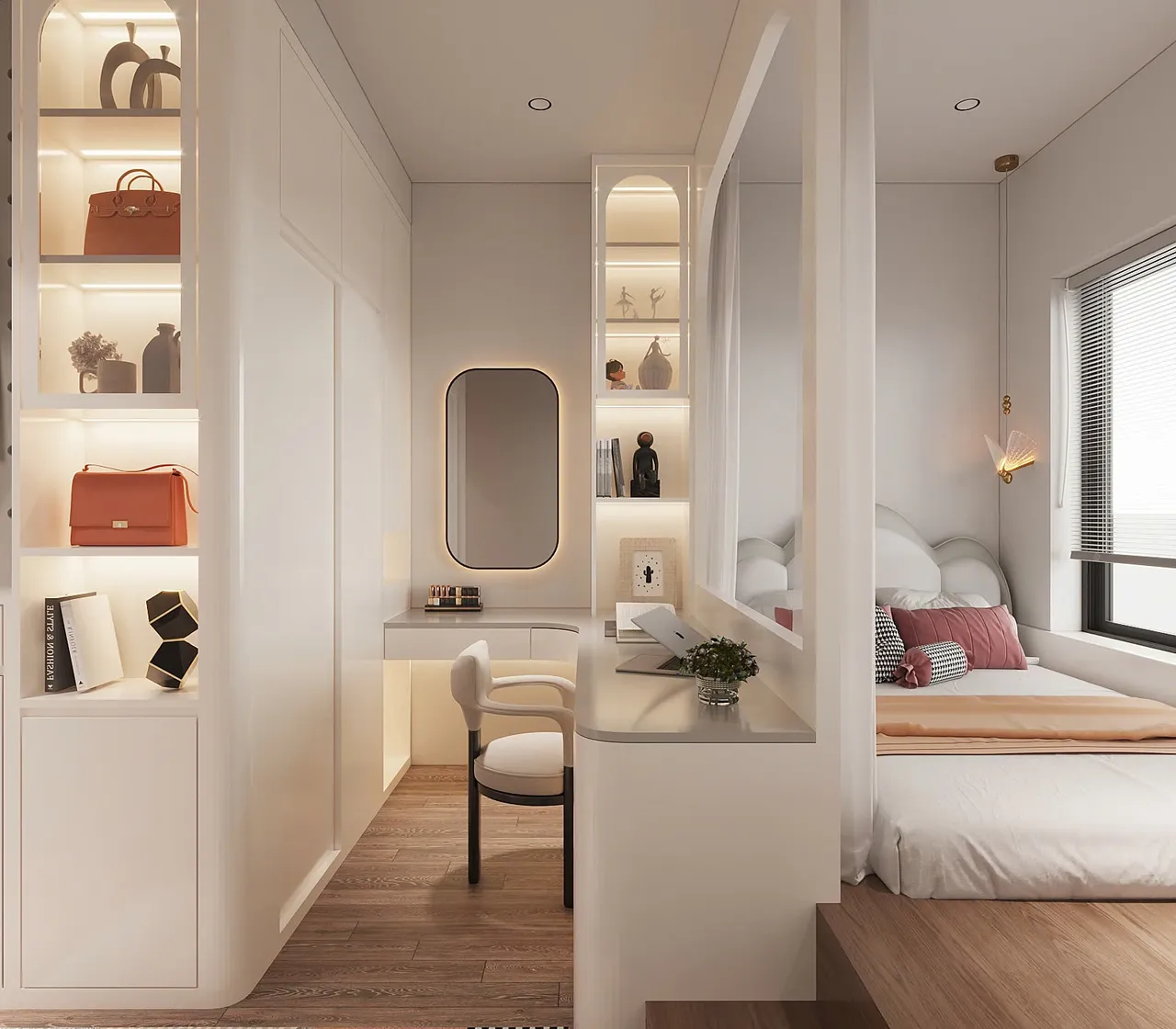 Mẫu nội thất Hiện đại — Hoà Bình Green City — phòng ngủ 2, thiết kế 3d