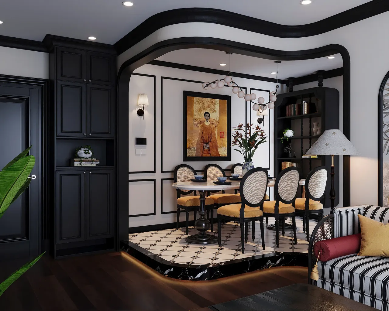 Mẫu nội thất — Khách sạn Nga — bếp – phòng ăn, thiết kế 3d