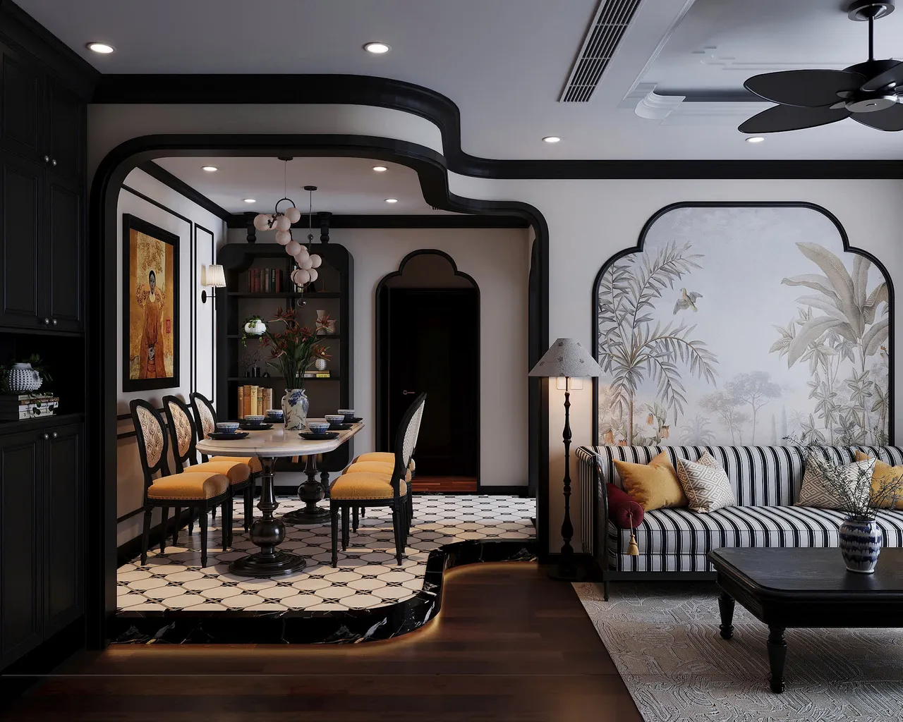 Mẫu nội thất — Khách sạn Nga — phòng khách, thiết kế 3d