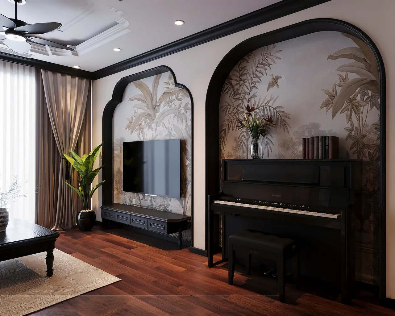Mẫu nội thất — Khách sạn Nga — phòng khách, thiết kế 3d