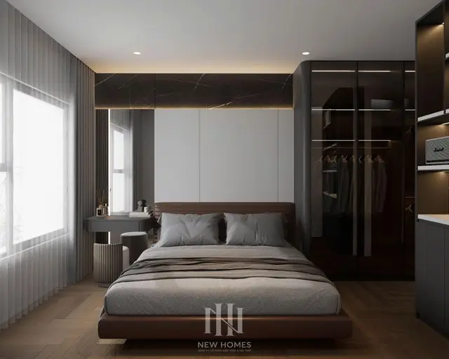 Phòng ngủ master — Căn 3PN Hiện đại — Lumi Hà Nội toà S1