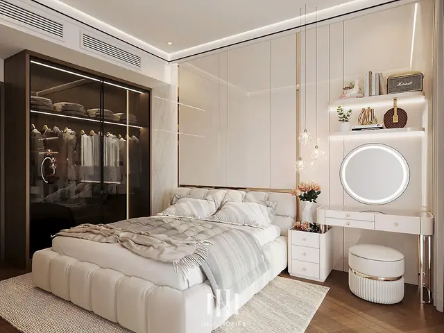Phòng ngủ master — Căn 3PN Hiện đại — Lumière Evergreen toà A1