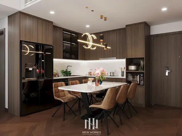 Bếp – phòng ăn — Căn 3PN Hiện đại — Lumière Evergreen toà A1