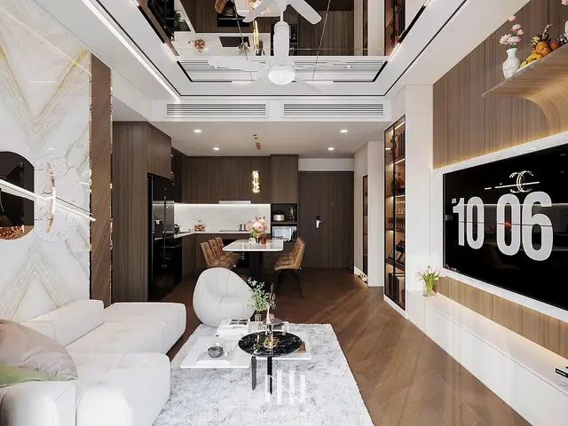 Căn 3PN Hiện đại — Lumière Evergreen toà A1