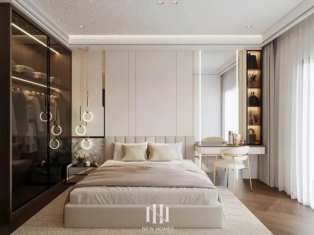 Phòng ngủ master — Căn 3PN Hiện đại — Lumière Evergreen toà A1