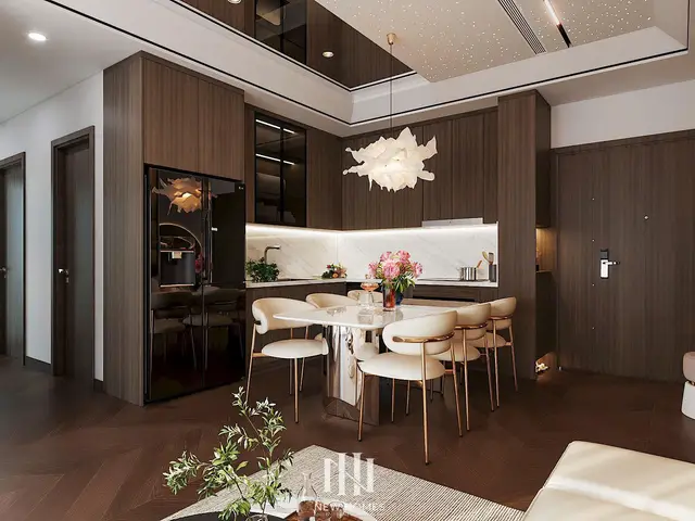 Bếp – phòng ăn — Căn 3PN Hiện đại — Lumière Evergreen toà A1