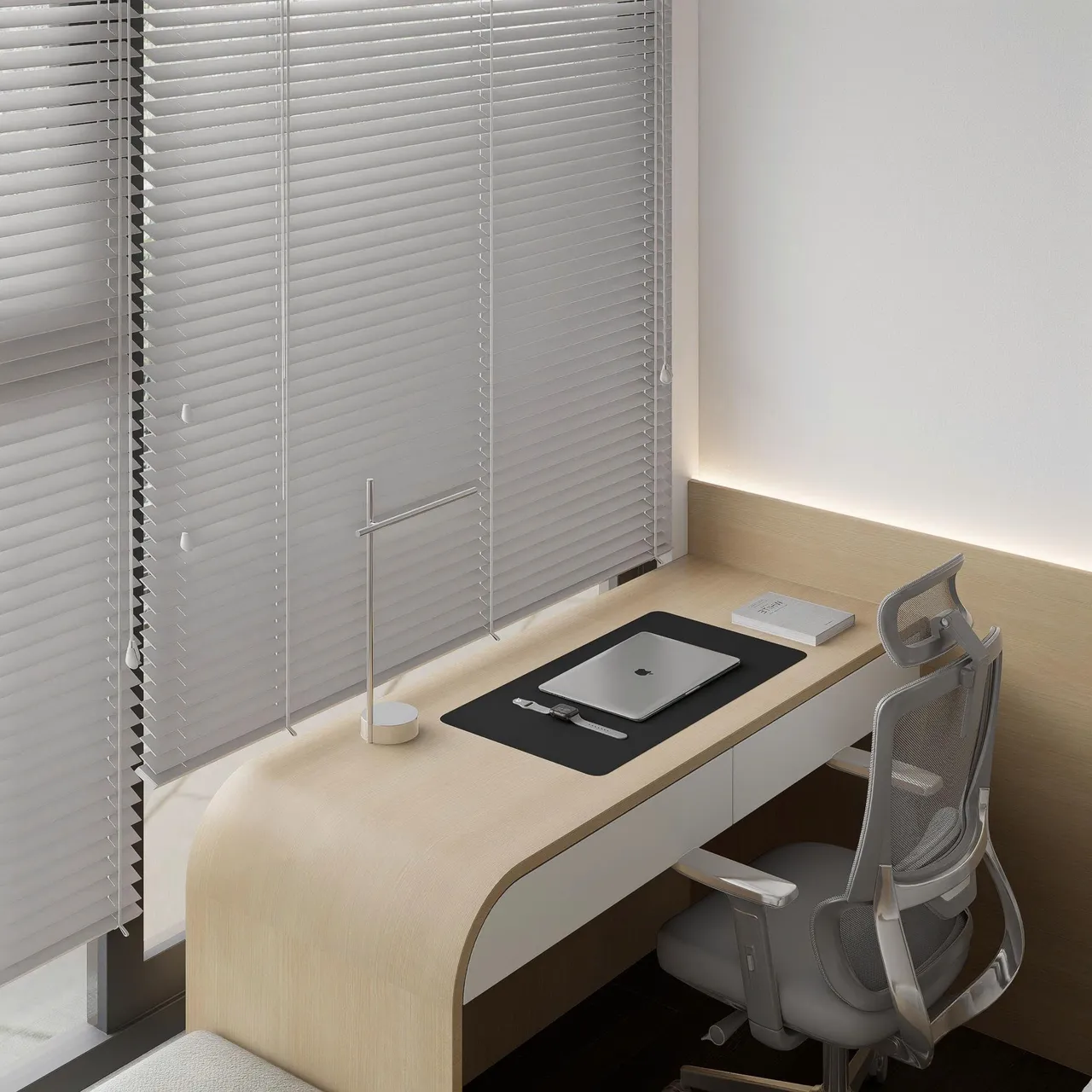 Căn 3PN Hiện đại — Lumière Evergreen toà A1 — phòng ngủ master, thiết kế 3d
