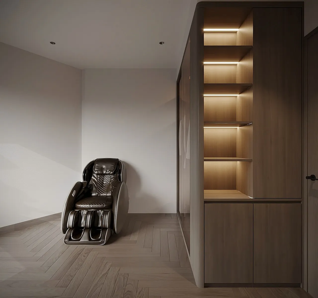 Căn 2PN Hiện đại — Lumière Evergreen toà A2 — phòng làm việc – đa năng, thiết kế 3d