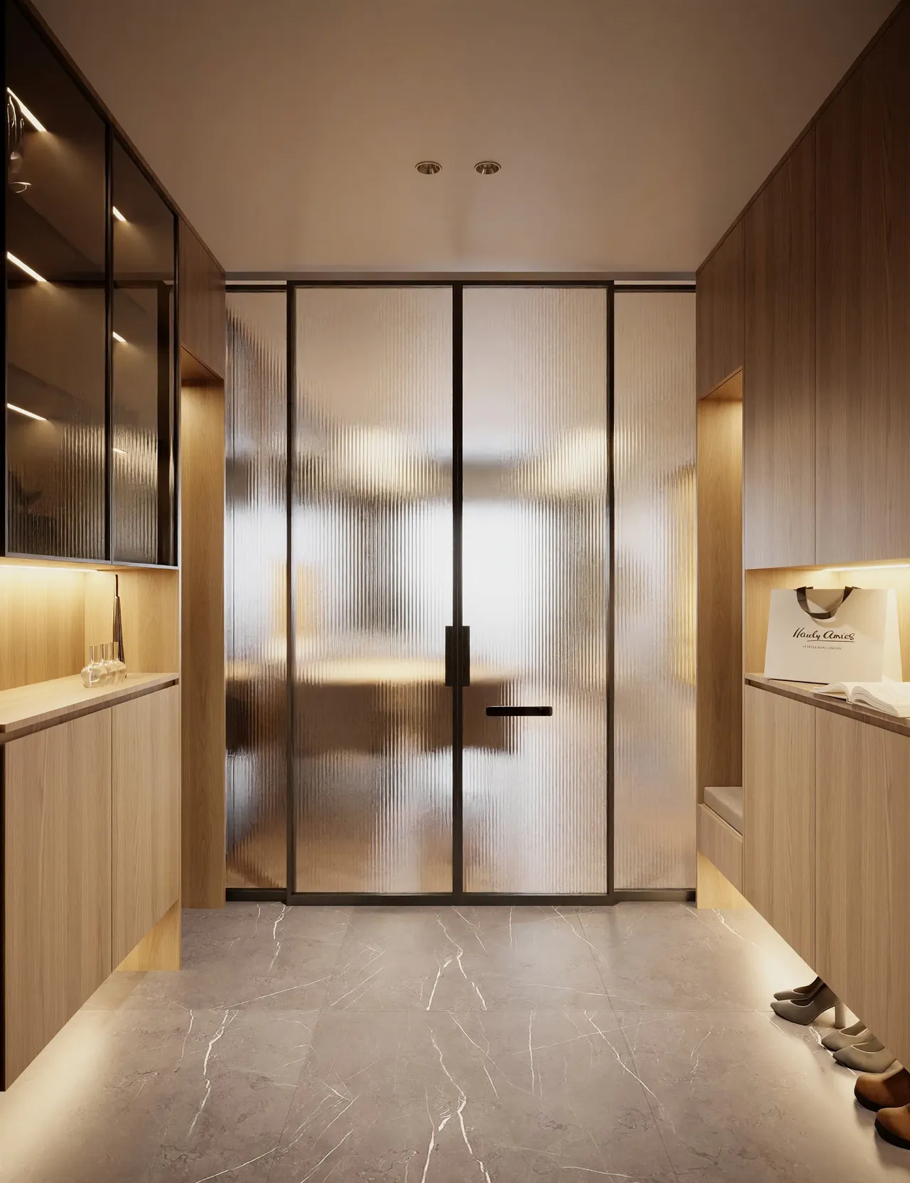 Căn 3PN Hiện đại — Lumière Evergreen toà A2 — sảnh – lối vào, thiết kế 3d