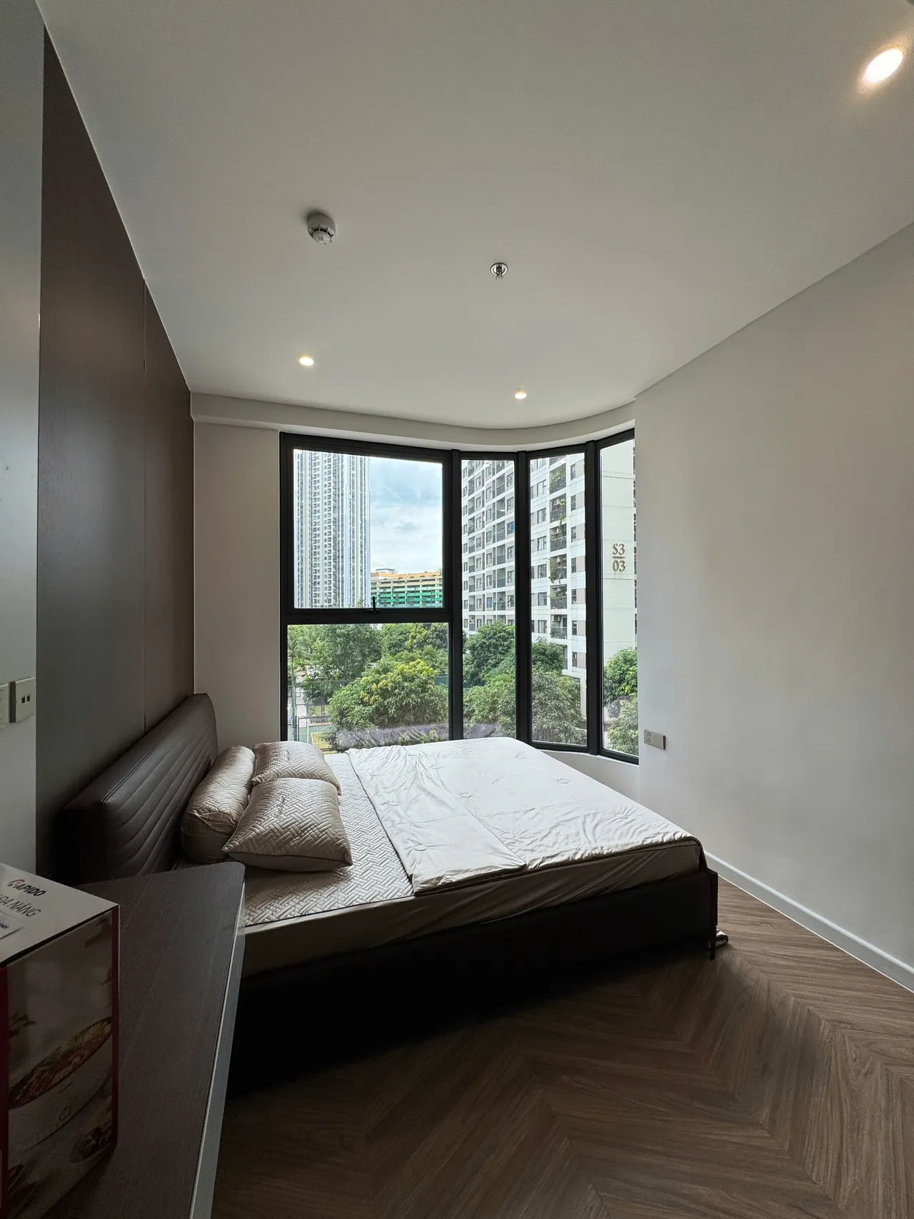 Mẫu nội thất Hiện đại — Lumière Evergreen toà A2 — phòng ngủ master, hoàn thiện thực tế