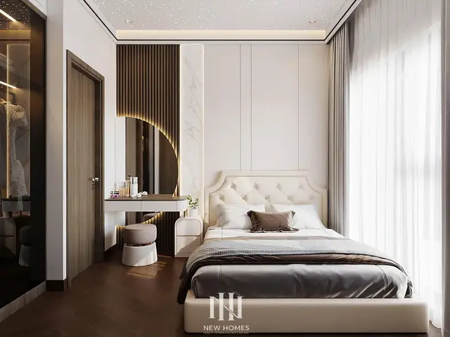 Phòng ngủ master — Căn 2PN Hiện đại — Lumière Evergreen toà A3
