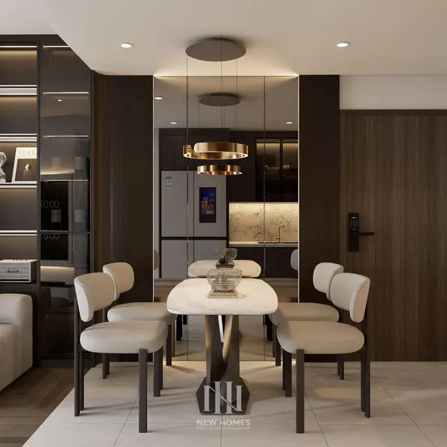 Bếp – phòng ăn — Căn 3PN Hiện đại — Lumière Evergreen toà A3