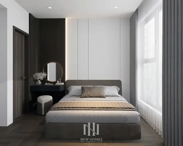 Phòng ngủ master — Căn 3PN Hiện đại — Lumière Evergreen toà A3
