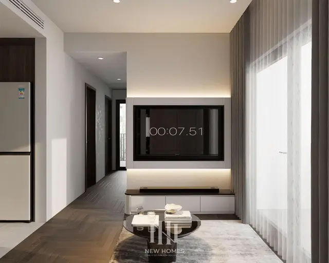 Phòng khách — Căn 3PN Hiện đại — Lumière Evergreen toà A3