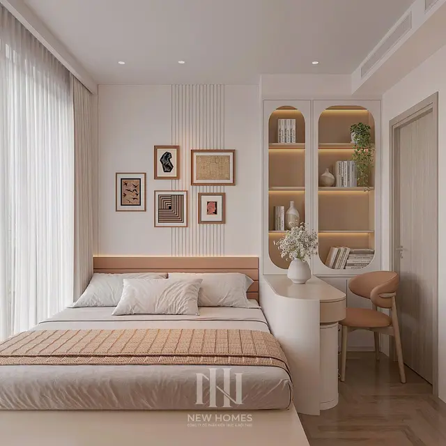 Phòng ngủ master — Căn 2PN Hiện đại — Lumière Evergreen toà A3