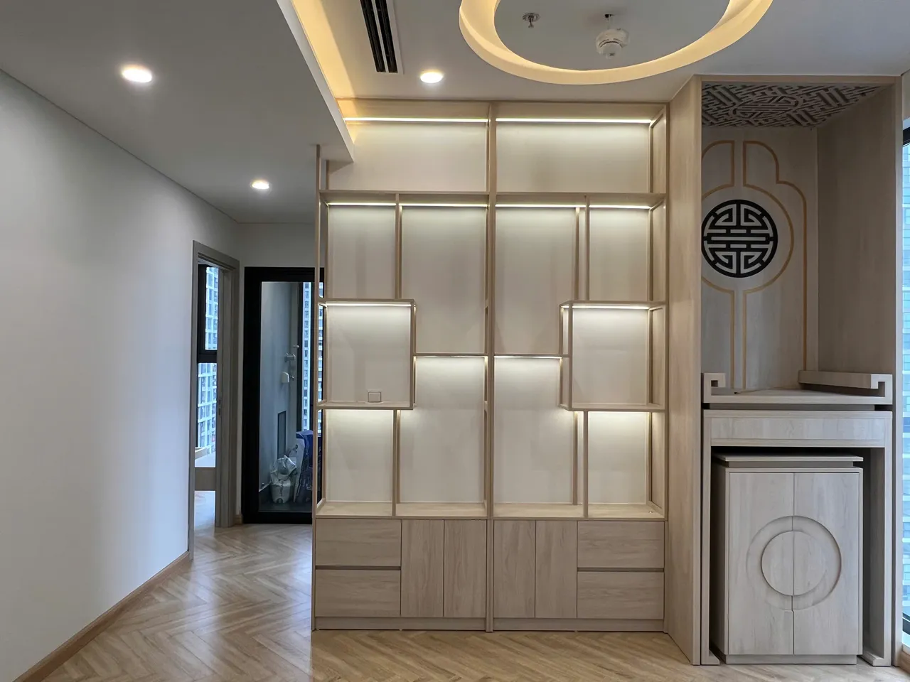 Mẫu nội thất Hiện đại — Masterise — phòng khách, hoàn thiện thực tế