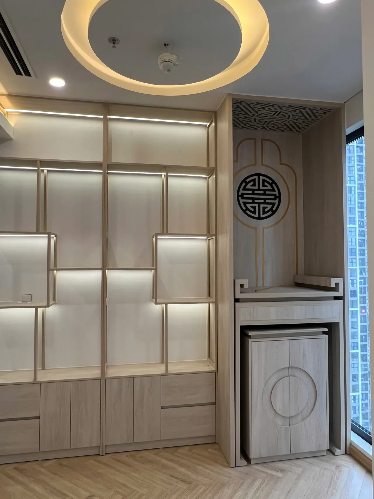 Mẫu nội thất Hiện đại — Masterise — phòng khách, hoàn thiện thực tế