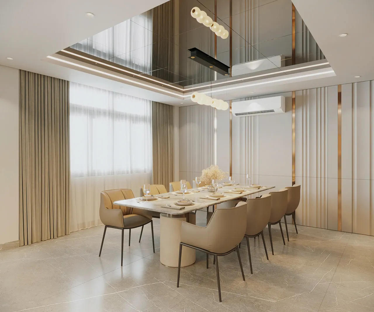 Mẫu nội thất Hiện đại — Nhà mặt đất Tam Trinh — bếp – phòng ăn, thiết kế 3d