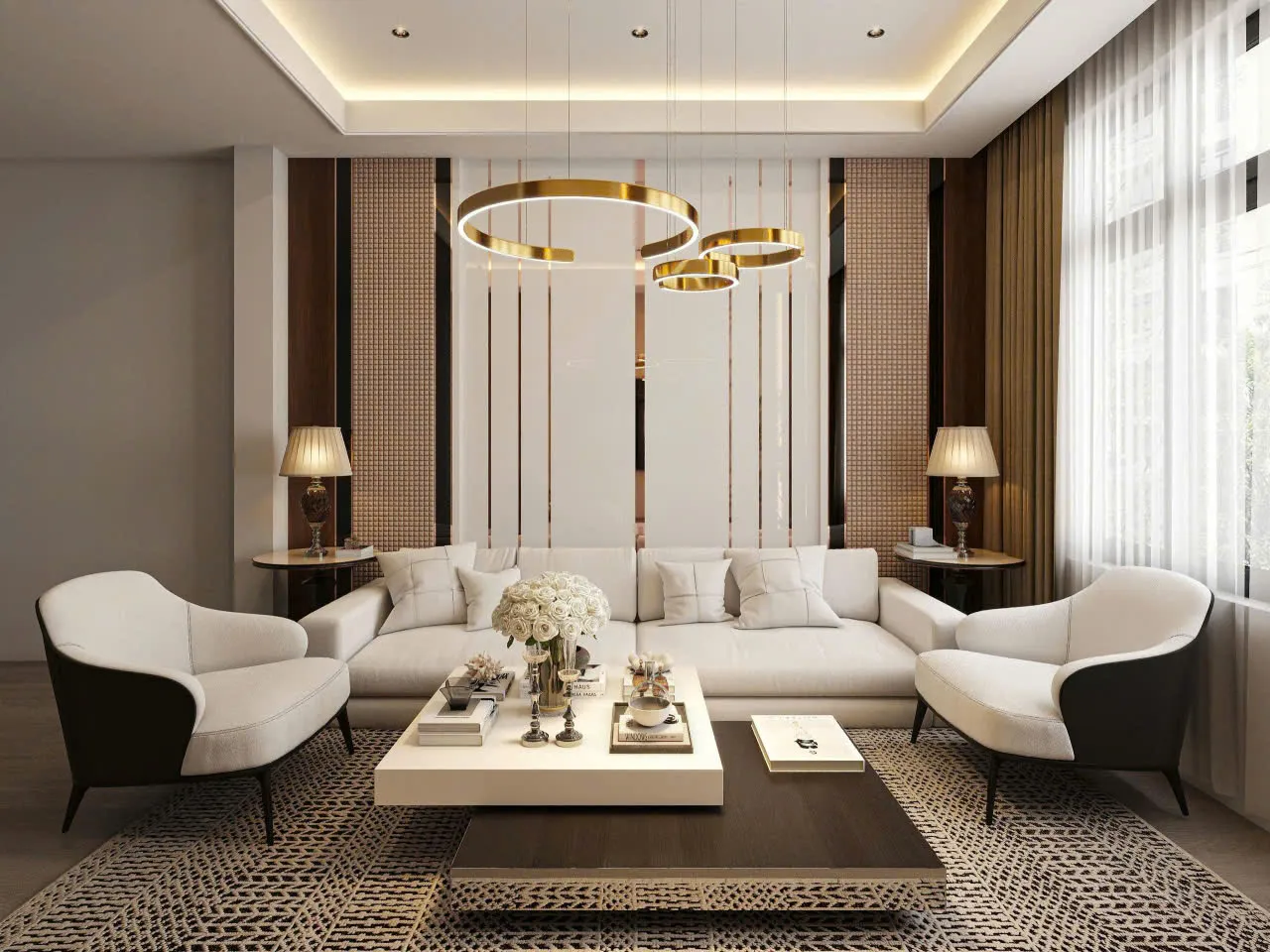 Mẫu nội thất Hiện đại — Nhà ở Phú Lộc — phòng khách, thiết kế 3d