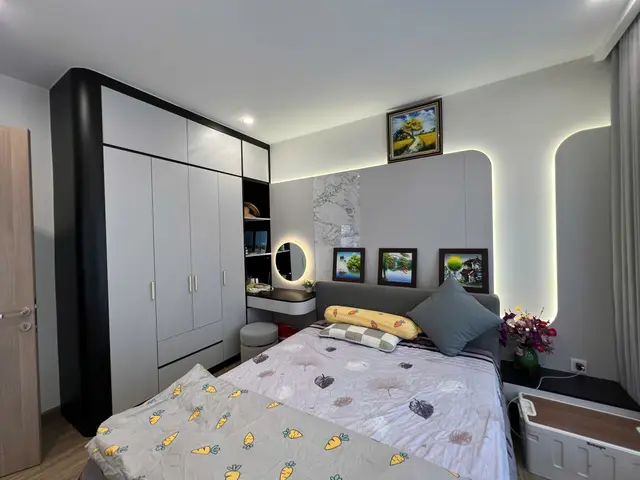 Phòng ngủ master — Căn 2PN Hiện đại — SA1 Vinhomes Smart City
