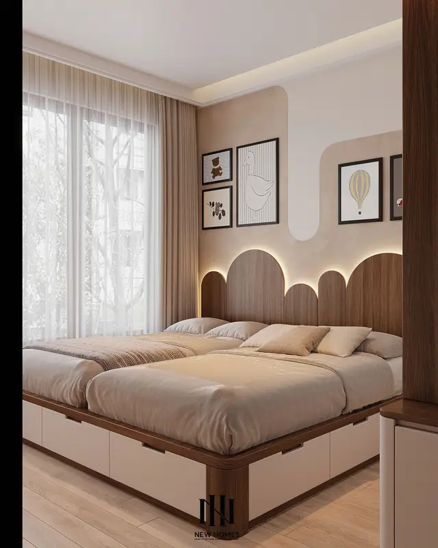 Phòng ngủ 2 — Căn 2PN Japandi — TC2 Vinhomes Smart City