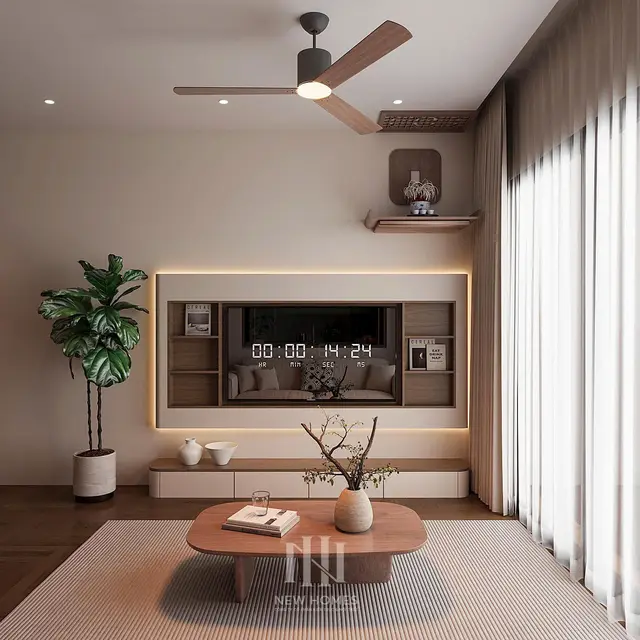 Phòng khách — Căn 2PN Hiện đại — The Beverly BE2 Vinhomes Ocean Park